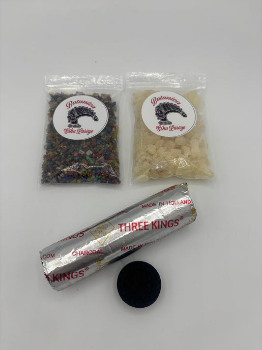 Bundle of Incense and charcoal